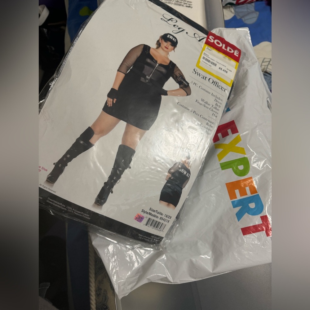 Halloween Disguise Swat Officer Whole Kit Sz 1X/2X Unused in package
